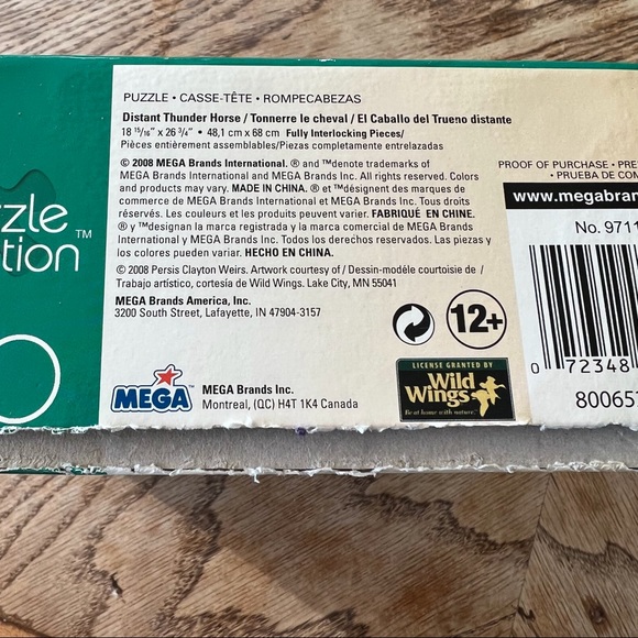 Wild Horse Mustang Jigsaw Puzzle The Distant Thunder Horse 2008 - Picture 10 of 11